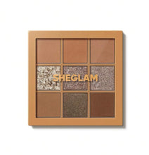 Load image into Gallery viewer, SHEGLAM Nine To Fine Eyeshadow Palette-Silent Disco 9-Clolor Matte Glitter Eyeshadow Palette Gold High Shine Glitter Rose Ultra Pigmented Smooth Blendable Eyeshadow