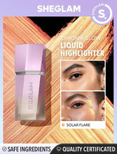 Load image into Gallery viewer, SHEGLAM Chroma-Glow Bloom Liquid Highlighter- Color Changing Gel Cream Multichrome Highlighter High-Shine Finish Long Wear Brightening Non-Caking Glow Highlighter Makeup