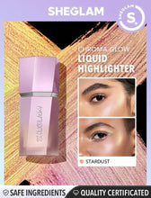 Load image into Gallery viewer, SHEGLAM Chroma-Glow Bloom Liquid Highlighter- Color Changing Gel Cream Multichrome Highlighter High-Shine Finish Long Wear Brightening Non-Caking Glow Highlighter Makeup