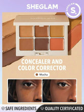 Load image into Gallery viewer, SHEGLAM Multi-Fix Concealer And Color Corrector-6-Color Full Cover Cream Concealer Brightening Full Coverage Color Corrector Lightweight Multi-Use Smooth Concealer