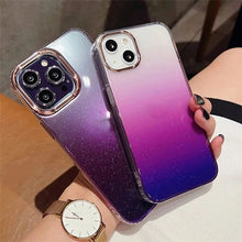 Load image into Gallery viewer, Glowing iPhone Case color gradient