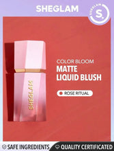 Load image into Gallery viewer, SHEGLAM Color Bloom Liquid Blush Matte Finish- Gel Cream Blush Long Lasting Non-Fading Highly Pigmented Lightweight Long Wear Smooth Blusher