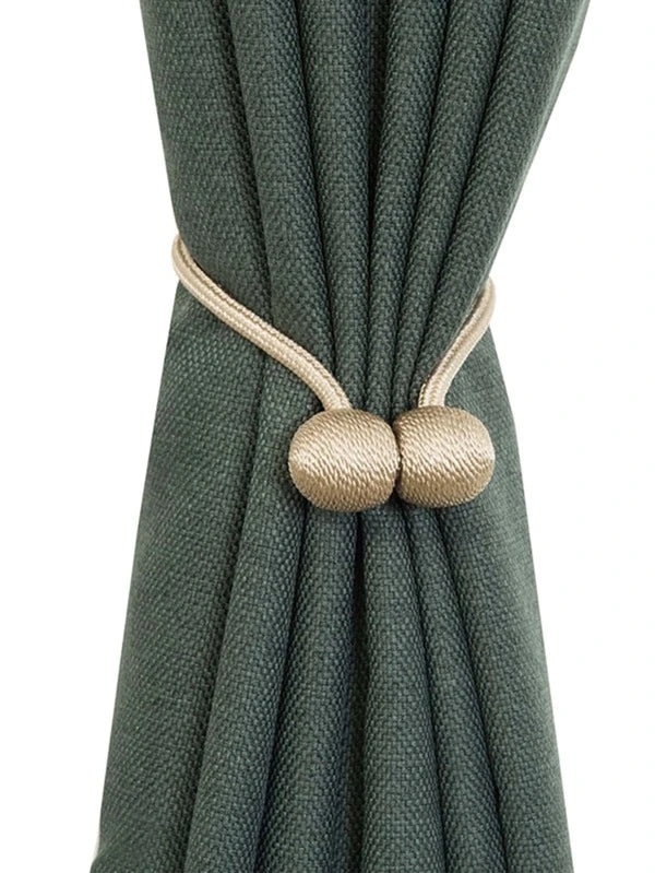 1pc Magnetic Curtain Tieback, Braided Rope Magnetic Buckle For Holding
