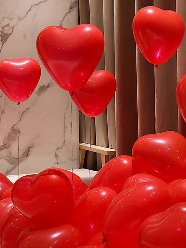 20pcs 7.8 x 8.6 Inch Creative Latex Balloon, Modern Red Heart Balloo