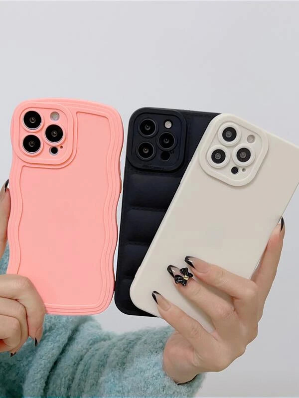 3pcs Plain Phone Case Set