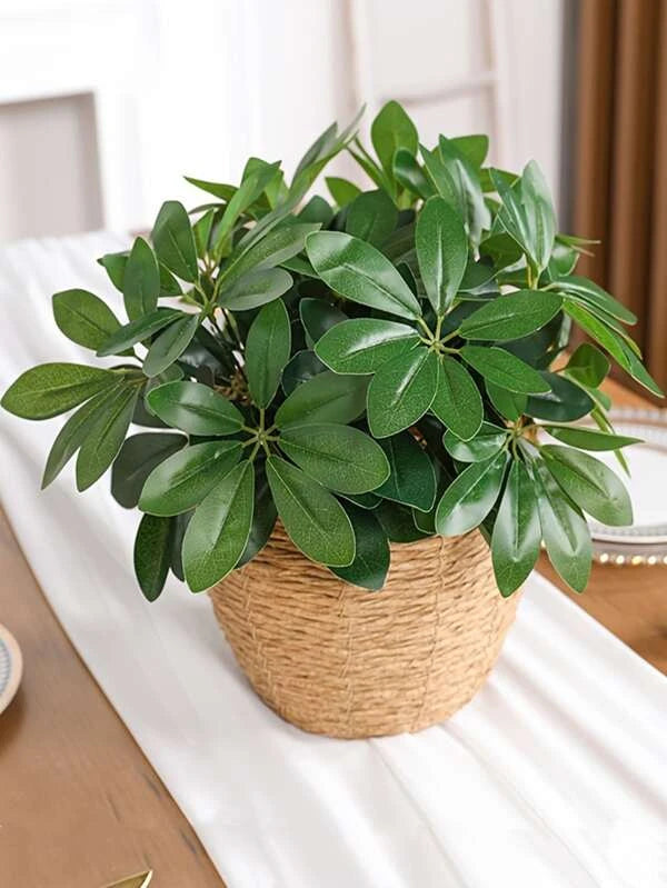 1pc Plastic Artificial Plant, Artificial Leaf Branch For Home Decor