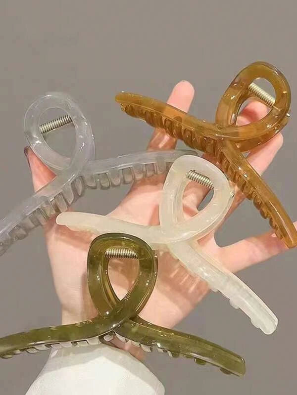 4 قطع مخلب شعر كاجوال نسائي بسيط للحياة اليومية