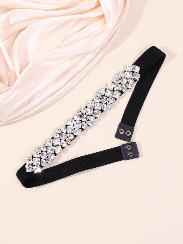 1pc Women Rhinestone Glamorous Belt For Dress Decoration