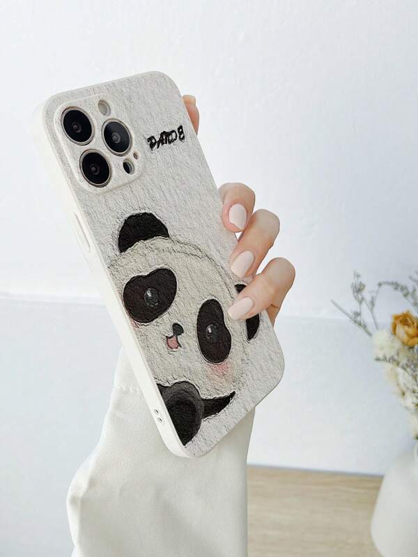 Cartoon Panda Print Phone Case