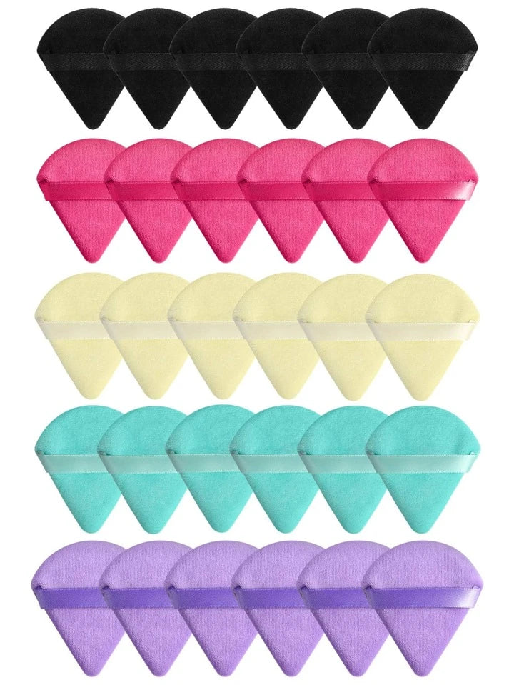 30PCS Makeup Puff Set Soft Triangle Powder Mineral Puff For Face Makeup