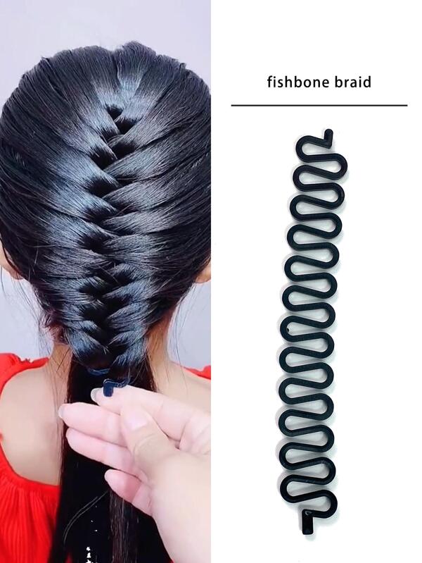 1pc Women's Fishbone Braid Hair Braider Centipede Braid Styling Tool