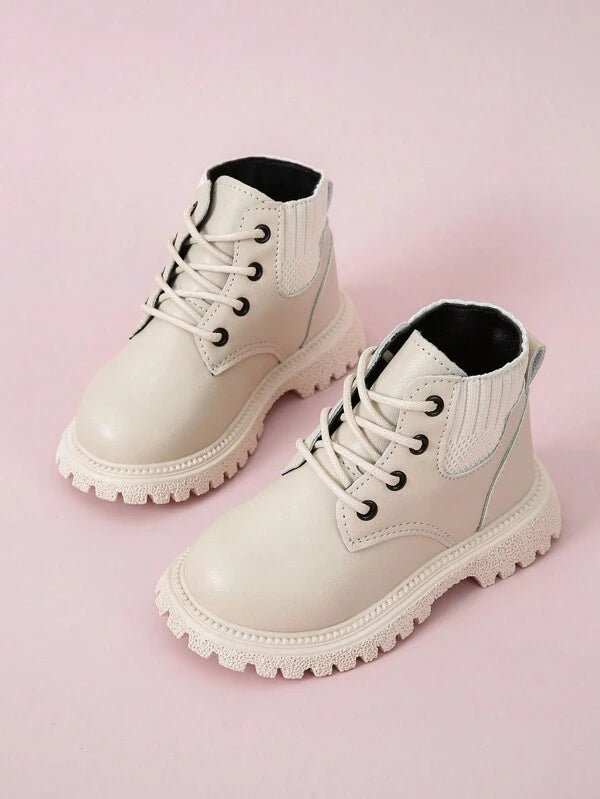 Boys Lace Up Front Fashion Chelsea Boots For Outdoo