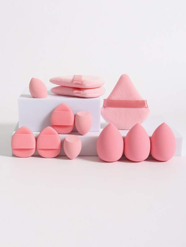 12pcs Beauty Egg & Powder Puff Set