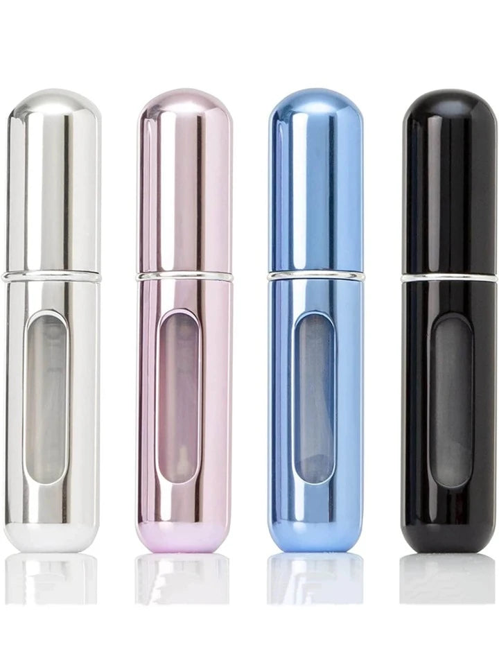 4pcs 0.25oz/5ml Portable Mini Perfume Spray Bottle Travel Refillable Fragrance Atomizer