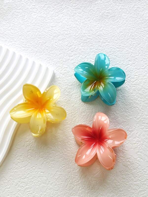 3 قطع نساء بتصميم زهرة لطيفة مشبك شعر اكسسوارت شعر الى الاستخدام اليومي