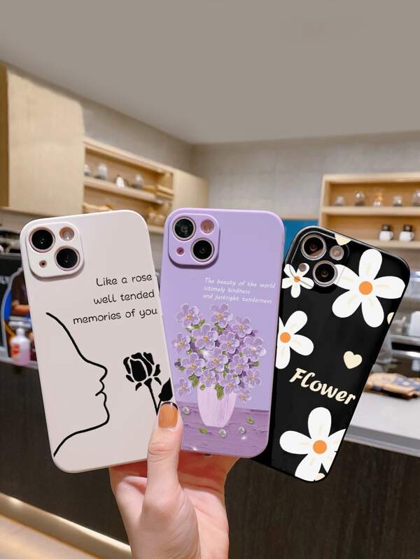 3pcs Floral Pattern Phone Case