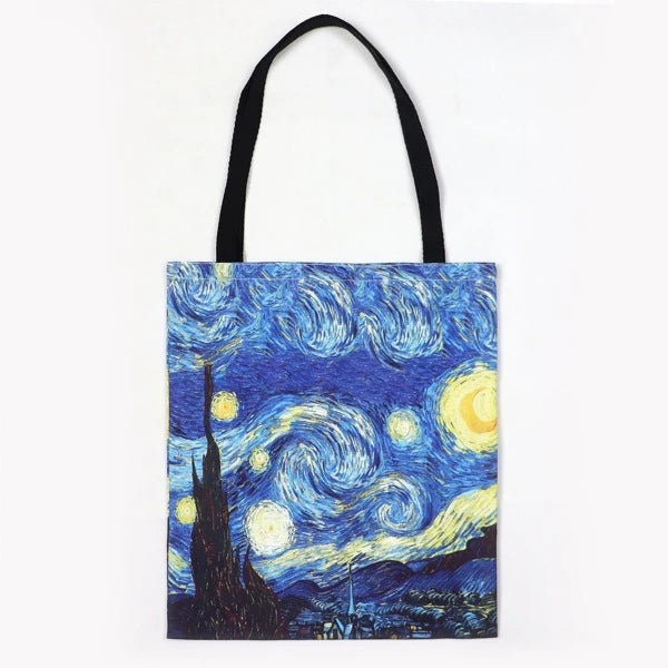 Canvas Bag Vincent Van Gogh's Starry Night Double-sided Printed T