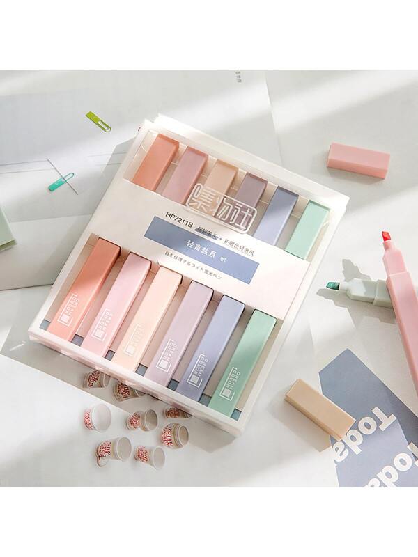 6 قطع باستيل جمالي لطيفة و قلم , مع معتدل متنوع لون , جاف سريع بسيط الى الى مذكرات مخطط ملحوظات مدرسة مكتب لوازم