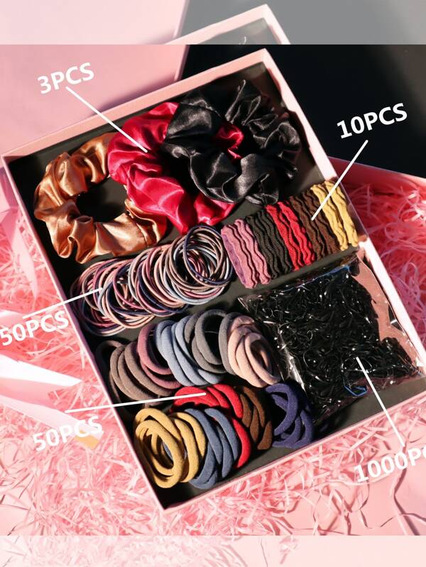 1113pcs Minimalist Solid Elastic Hair Tie,Ladies Hair Ties,elastic Ponytai