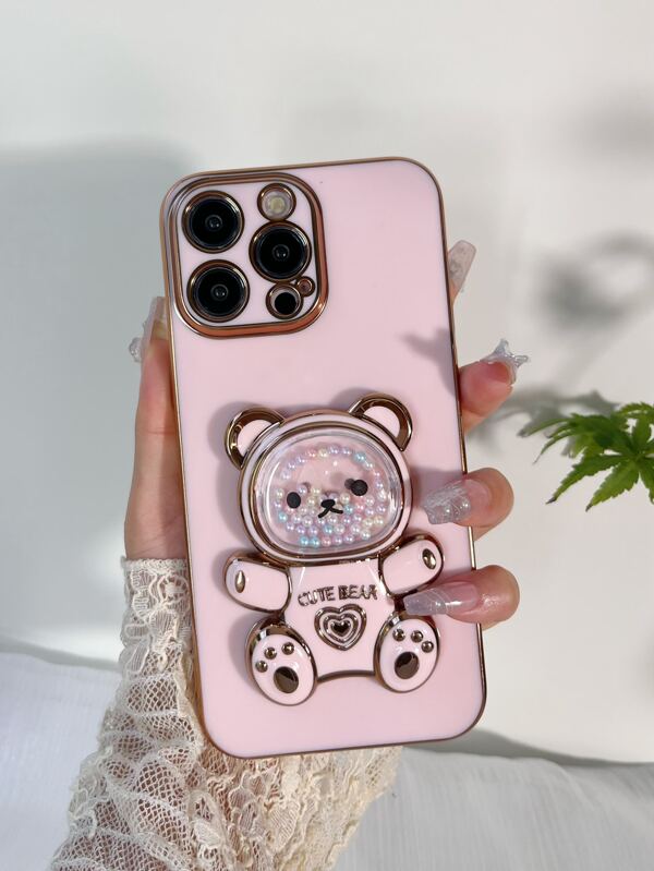 1pc 6d Electroplated Tpu Phone Case With 1pc Electroplated Wri
