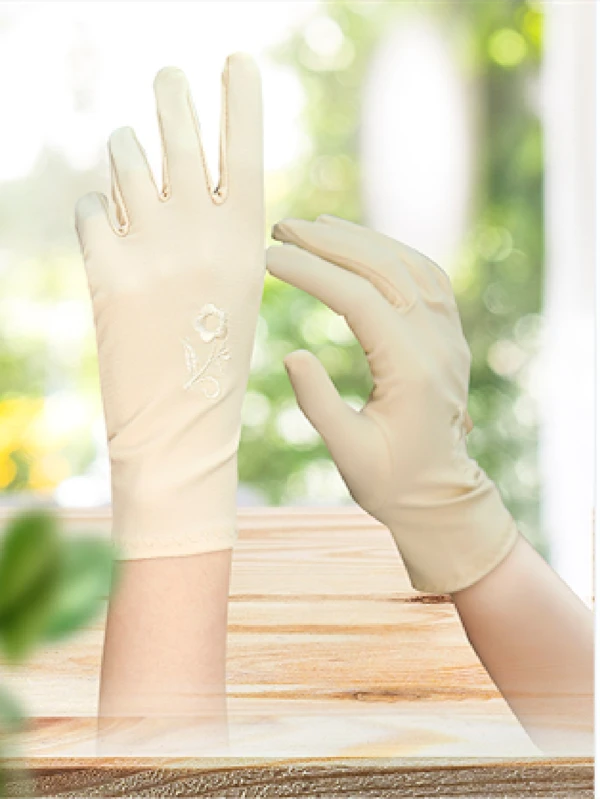 1pair Solid Color Women's Spring/summer New Arrivals Spandex Uv