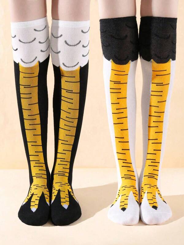 2 أزواج من الرجال والنساء العالمي أقدام الدجاج عطلة حفلة محاكاة ساخرة مضحك تأثيري هدية فوق ا