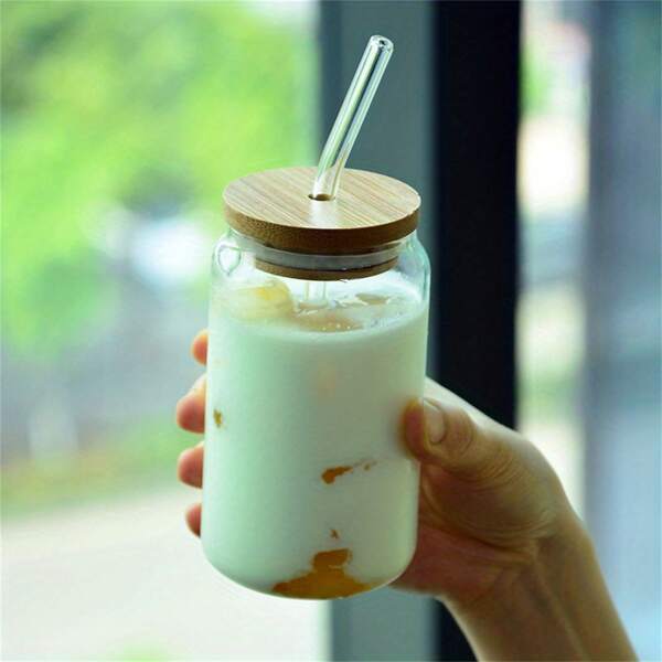 1pc Reusable High Borosilicate Glass Water Cup: Perfect for Cola, M