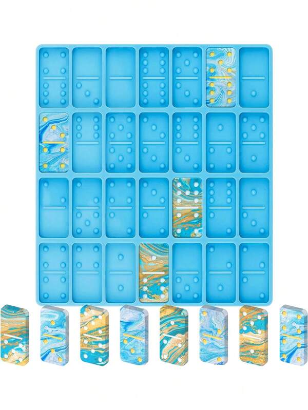1pc Resin Casting Domino Mold, Epoxy Resin Professional Domin