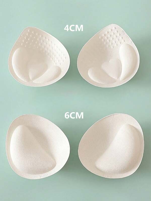 1زوج حشوة الصدر سيليكون على شكل كرتون بلون مشمشي ،يمكن إزالتها