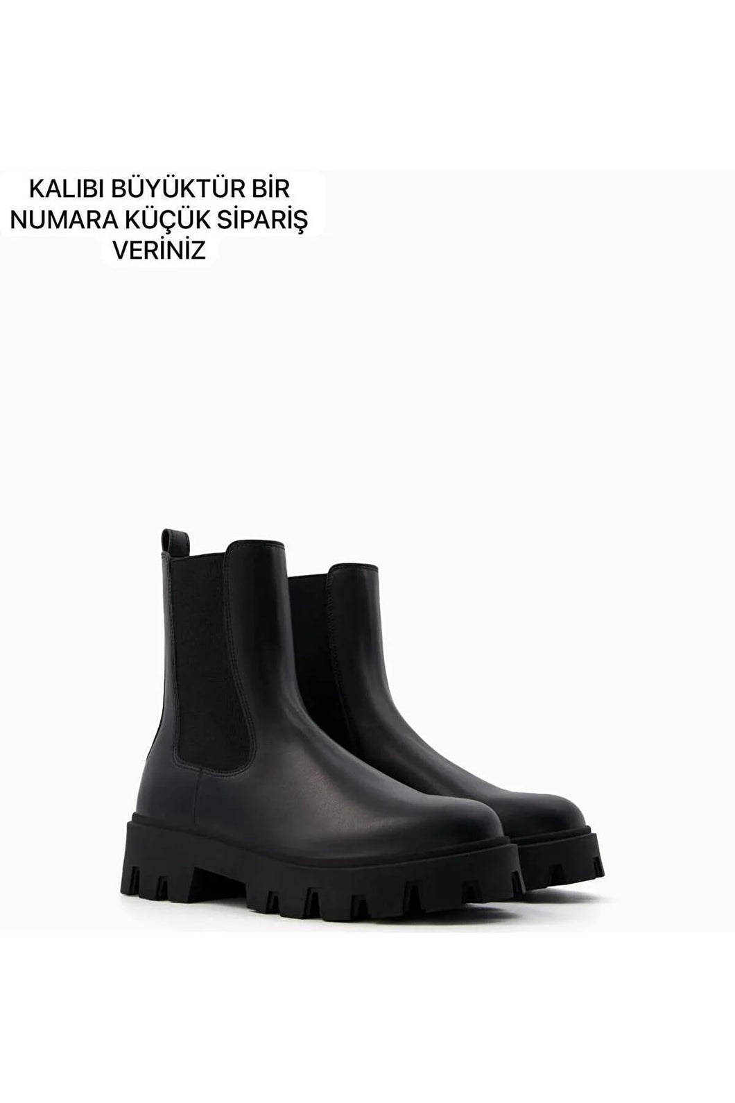 BEYAZ (Chelsea) Poli Taban Lastikli Chelsea Erkek Bot SİYAH MBT195