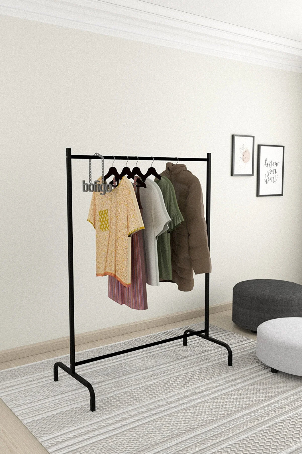 Bofigo Konfeksiyon Askısı Ayaklı Askılık Elbise Askılığı bfg-aski-00