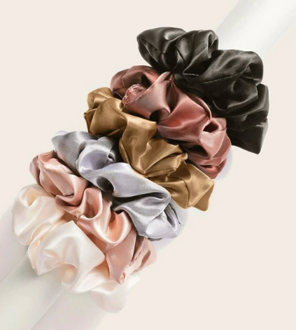6pcs Solid Plain Scrunchie
