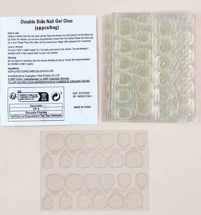 10sheets Double Sided Adhesive Tapes Clear Nail Stickers