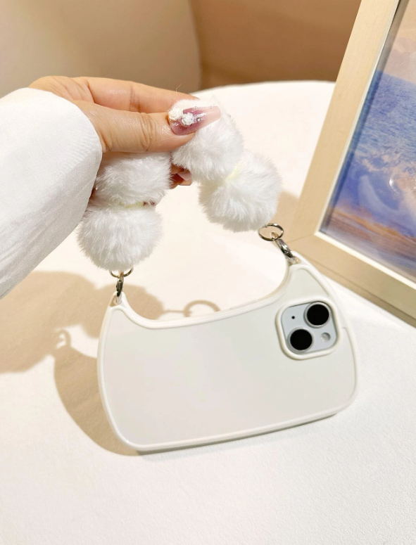 Bag Design Phone Case With Plush Lanyard