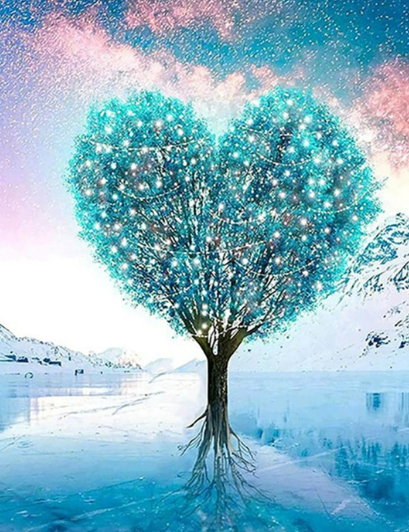 1set PMMA DIY Diamond Painting Without Frame, Tree Pattern DIY Diamond Unframed Painting For Home Decor, Gif