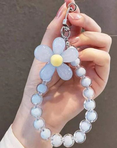 1pc Random Color Beaded Phone Lanyard