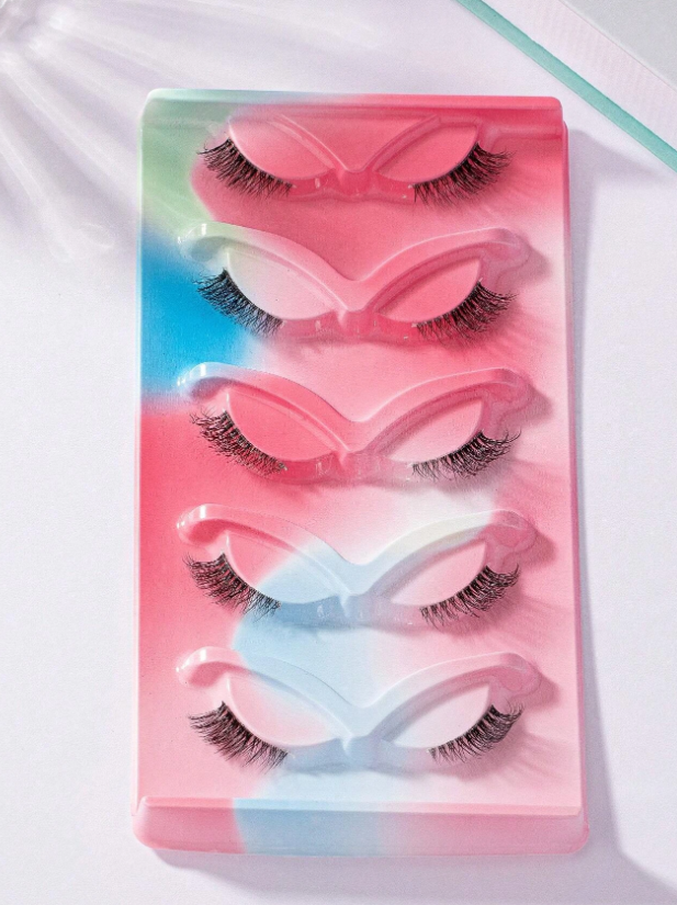 5pairs 5-11mm Cat Eye False Eyelashes