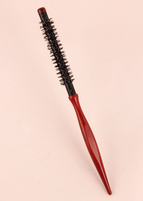 1pc Aluminum Hair Roller Comb Small Round Hair Brush Mini Round Comb Quiff Roller Comb Hair Styling Brush Salon Hairdressing Brush For Thin Hair, Short Hair, Bangs, Beard, Lifting, Curling