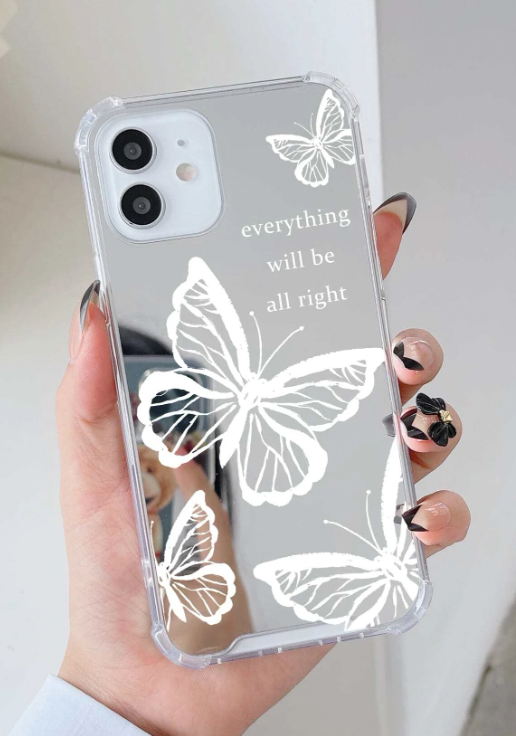 Butterfly Pattern Mirror Phone Case