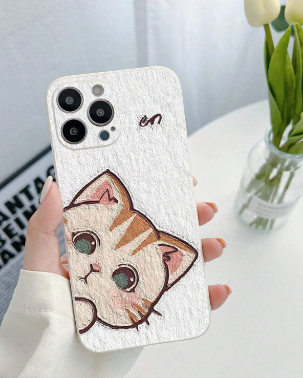Cartoon Cat Pattern Anti-fall Phone Case