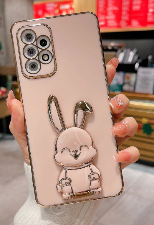 Cartoon Rabbit Decor Phone Case With Holder