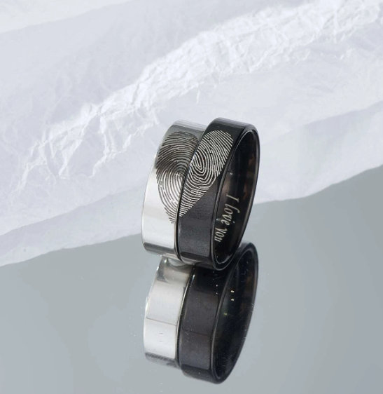 2pcs Heart Decor Couple Ring