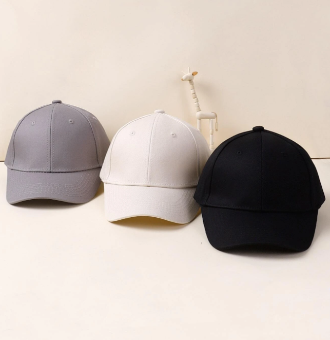3pcs Kids Solid Casual Baseball Cap