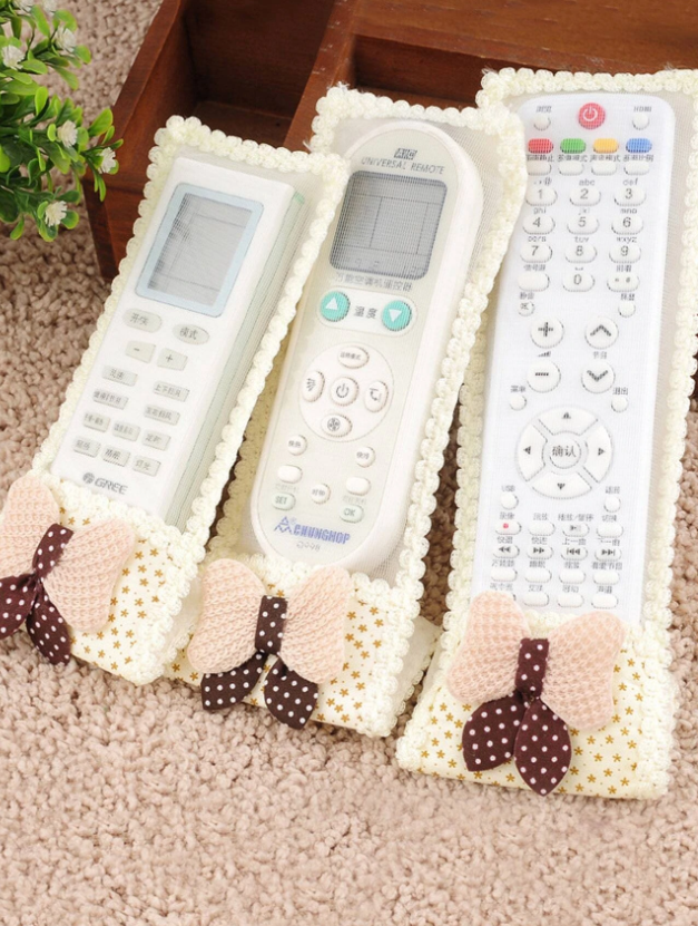 3pcs Bow Detail Remote Control Cover