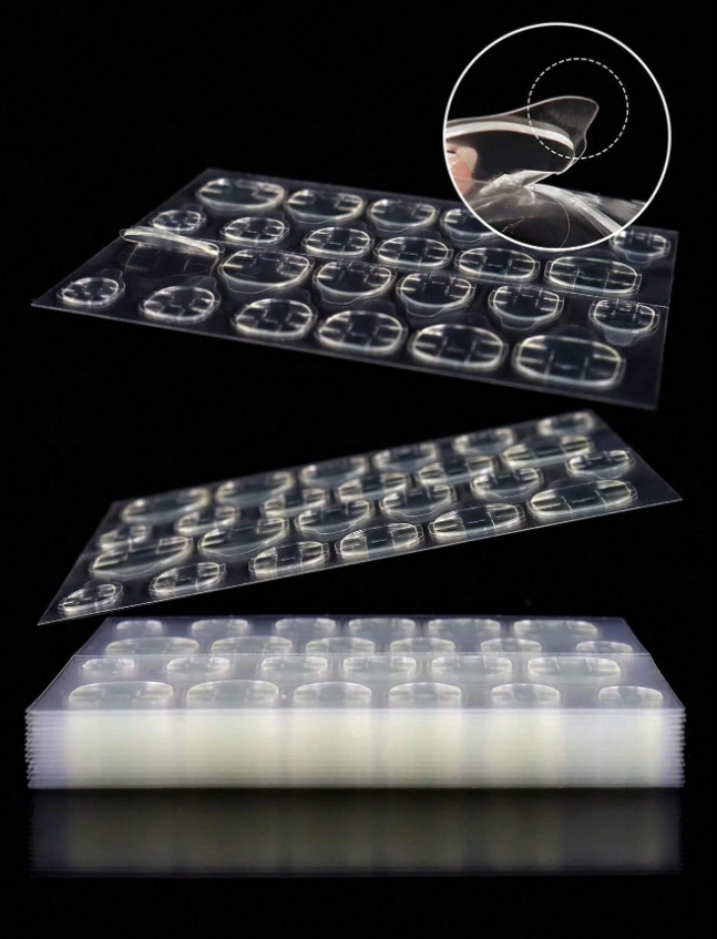 12sheets Adhesive Waterproof Breathable Double-sided Nail Glue Tab