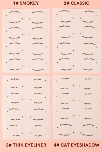 4pcs Eyeliner Template Sticker & Eye Shadow Template Sticker Eye Makeup Assistant, Makeup Tools