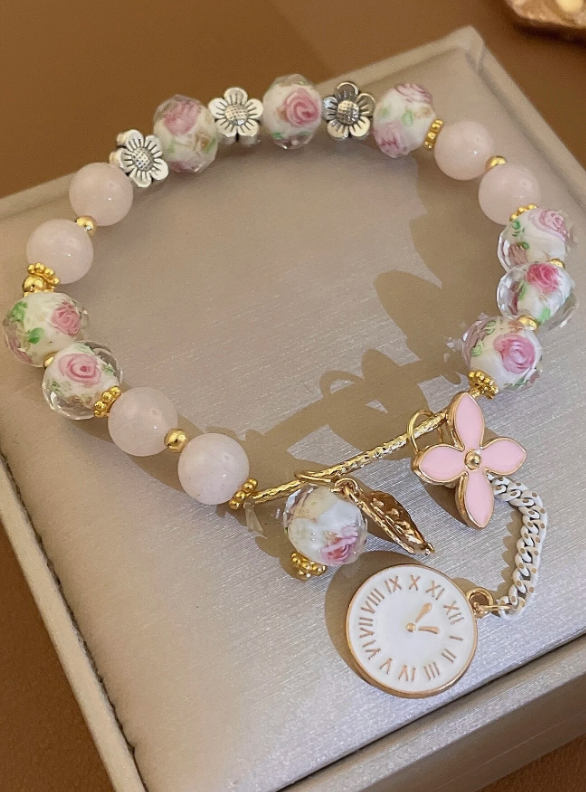 1pc Flower Charm Beaded Bracelet