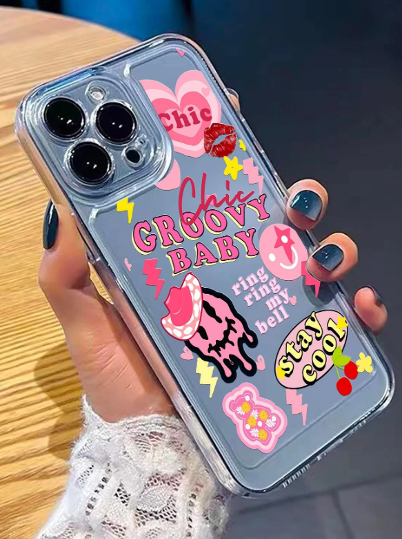Cartoon Graphic Clear Phone Case