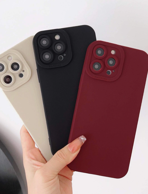 3pcs Solid Phone Case