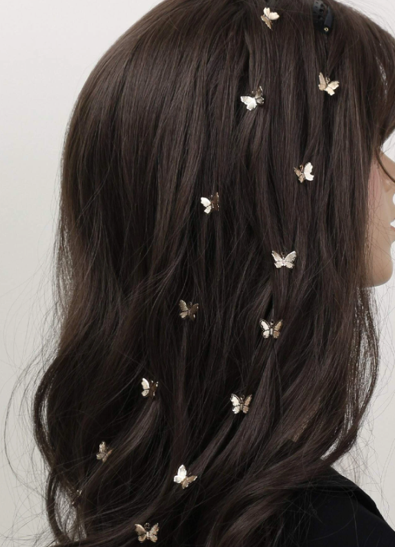 2pcs Cute Y2K Fairy Hair Clips With Butterfly Decor